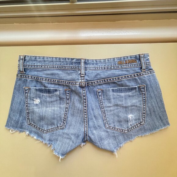 Billabong Shorts 5 Blue Denim Jean Studs Distressed - Picture 5 of 10
